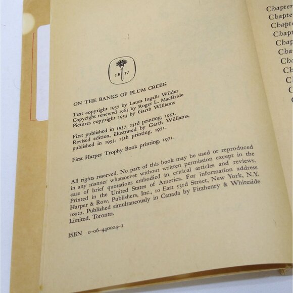 Harper Trophy Books Charlotte's Web Farmer Boy (2) On The Banks Of Plum Creek - Picture 6 of 14